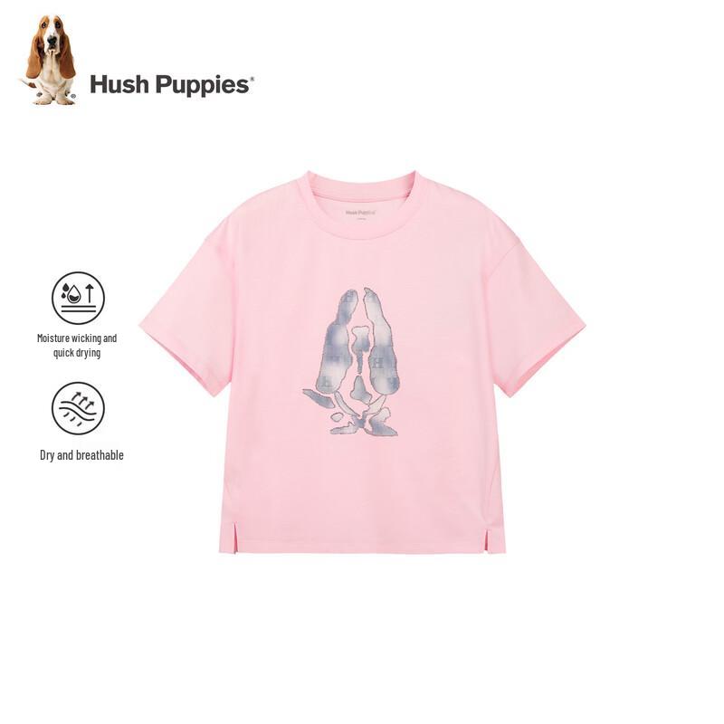 Детская футболка Hush Puppies с коротким рукавом, быстросохнущая