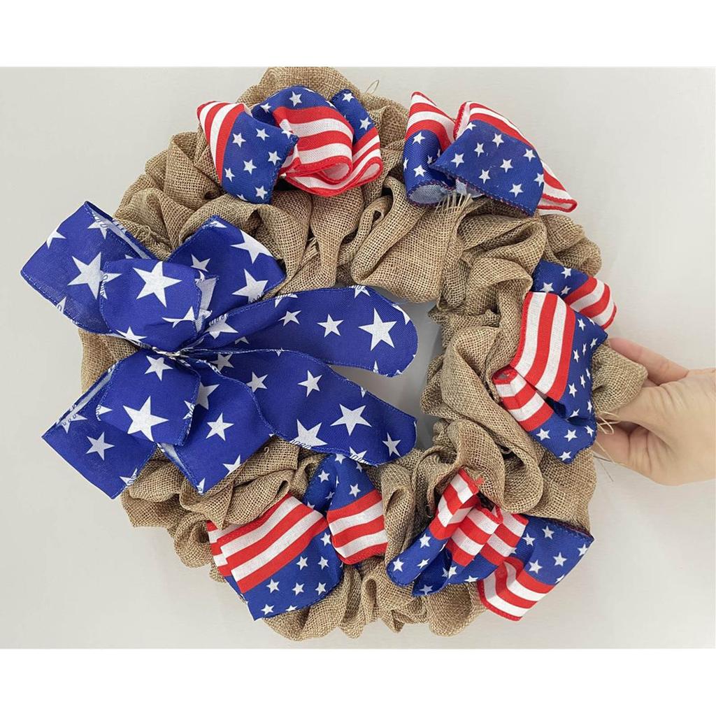 Front Door Patriotic Independence Day Wreath Creative American Flag Wreath Front Door Wreath Independence Day