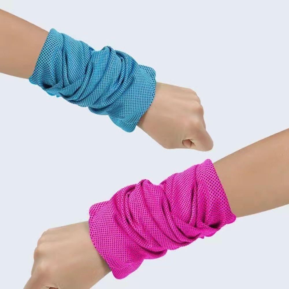 Polyester Fiber Sports Wrist Sweat Towel Quick Dry Cooling Towel Fitness Camping Running