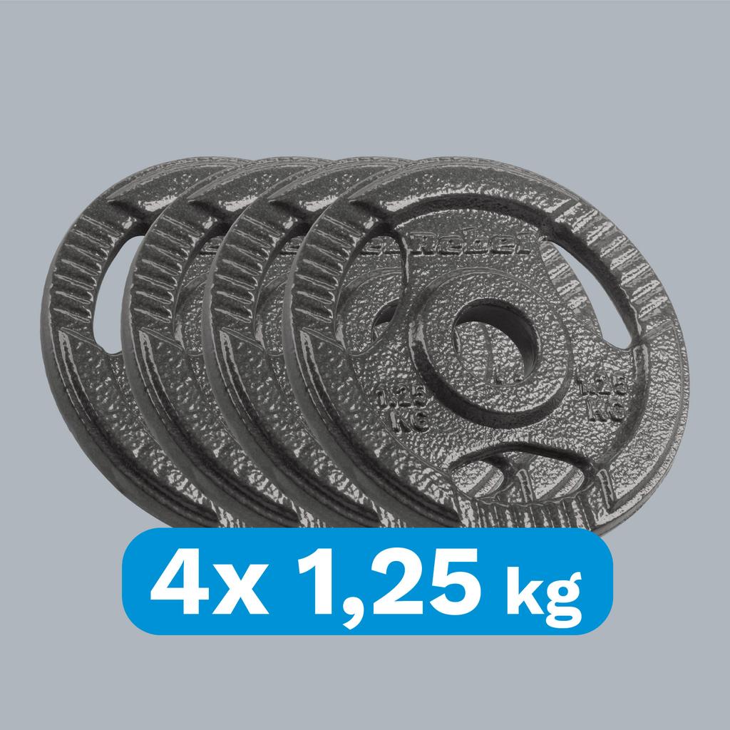 Cast Iron Weight Set 4X1.25Kg 6Kg Hole 31Mm Plate With Handles Rebel