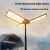 Telescopic Camping Light USB Rechargeable Powerful Lamp with 8000mAh Battery Outdoor Camping 8 Lighting Modes Atmosphere Lights