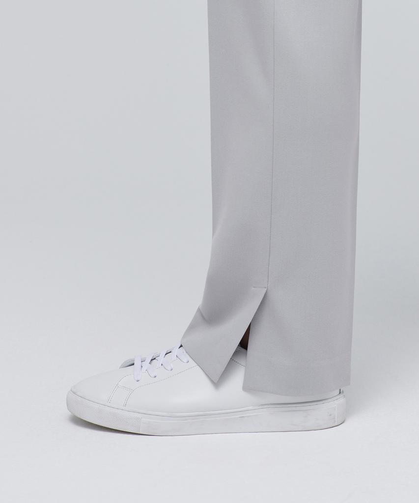 MUSINSA STANDARD Semi-Wide Slit Hidden Banding Slacks [Light Gray]