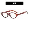 Vintage Black Leopard Oval Frame Glasses Anti Blue Light for Women Korean Japanese Fashion Eye Protection Decoration Eyewear