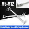 304 Stainless Steel Tensioner Length Adjuster Clamp Jaw Turnbuckle Bolt Steel Wire Rope