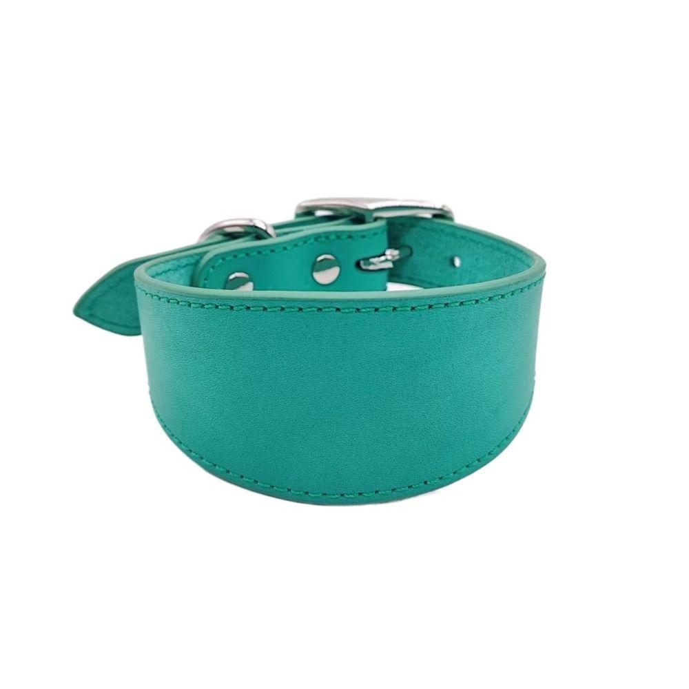 Adjustable Wide Dog Collar Soft Cowhide Leather Large Breeds Collars Comfortable No Pull Pet Collars Strap Italian Greyhounds
