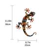 2-Piece Iron Gecko Wall Decorations, Suitable For Home Garden Courtyard Decoration, Door Frame Decoration Home Beautification En