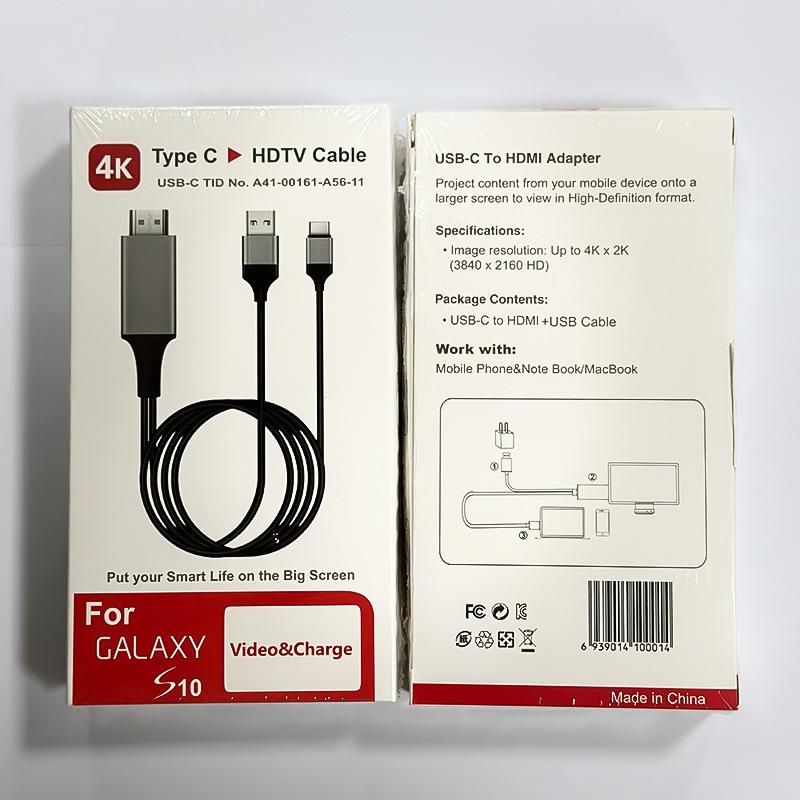 2M Кабель-передатчик USB Type-C для ноутбука и телефона на HDMI TV 4K 1080P, кабель для дублирования экрана, HD аудио-видео, кабель питания USB для ПК. Хороший продукт.