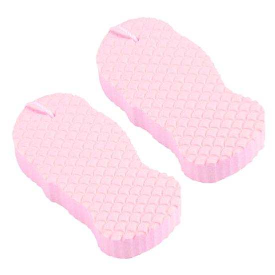 2Pcs Super Soft Exfoliating Bath Sponge Three-dimensional Bathing Sponge with Lanyard 3D Super Soft Exfoliating Body Scrubber