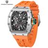 PAGANI DESIGN Luxury Mens Quartz Watches Barrel Shape Waterproof Wrist Watch For Men VH65 Silicone Luminous Sapphire Mirror