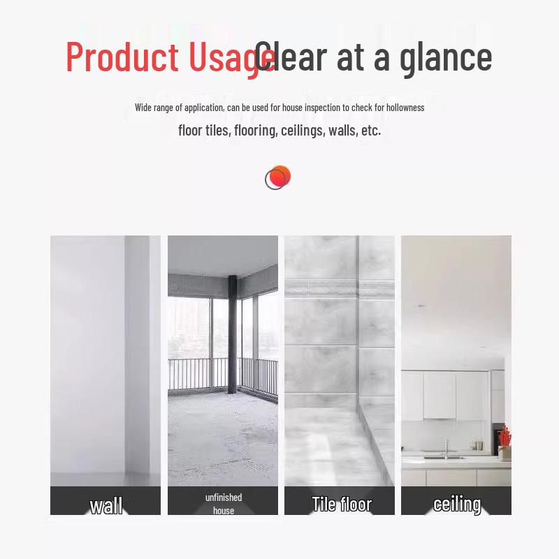 Набор полых молотков для плитки для осмотра со скидкой для новичков - Телескопический, Утолщенный для специальной приемки и простукивания плитки