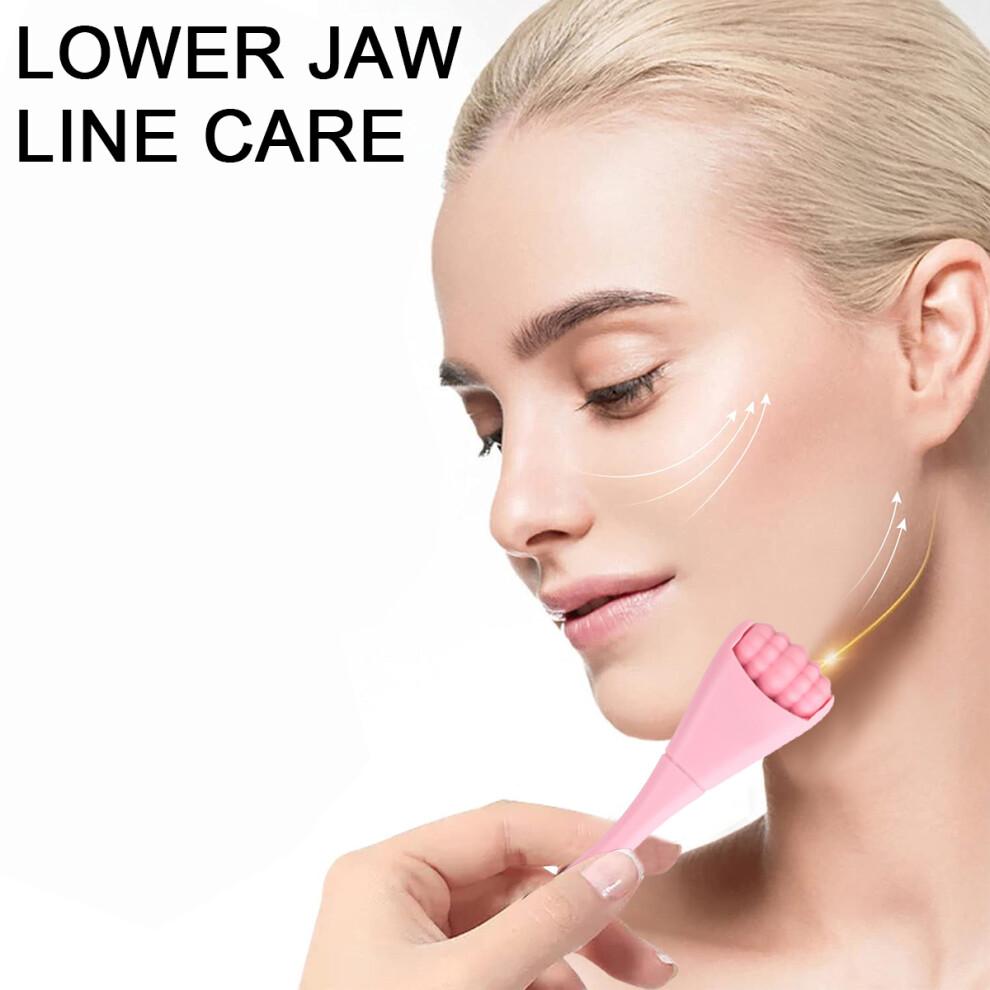 Mini Ice Roller for Facial Massage, Cold Therapy Silicone Head & Stainless Steel Ice Roller for Skin Care, Portable Ice Roller Reduces Fine Lines less