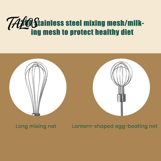 Stainless Steel Mixing Heads Cordless Electric Egg Beater with Double Head 3 Speeds Handheld Whisk Speed Modes Portable for Cake Bread Desserts