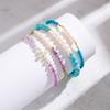Simple S925 Sterling Silver Bracelet 4.8mm Turquoise Loop Chain Splicing Baroque Pearl Bracelet for Girls