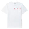 CDG Play T-Shirts Unisex White Crew Neck Moderate CPXTEAZT3370M