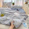 Пасторальное свежее летнее одеяло из двухслойной хлопковой марли - с кружевной отделкой, мягкое, прохладное, машинная стирка
