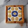 Square Bohemian Cup Coaster Floral Tile Desktop Decor Mat New Insulation Pad  Table Decoration Pads