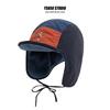 Корейская ретро вышивка, цветовое сочетание, шапка-бомбер для мужчин и женщин, осень-зима, флис, теплая, универсальная, защита ушей, лыжная, пилотская шапка