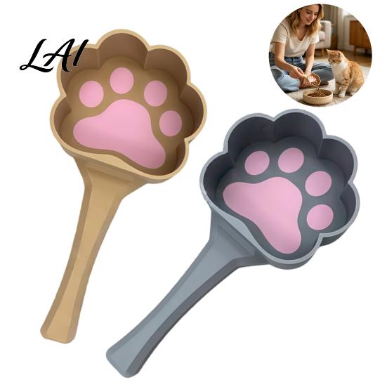 Portable Feeding Utensils 3D Printed Cute Paw Print Pet Food Scoop Measuring Spoon for Cats Precise Portion Control & Dogs Scooper Gift Lovers
