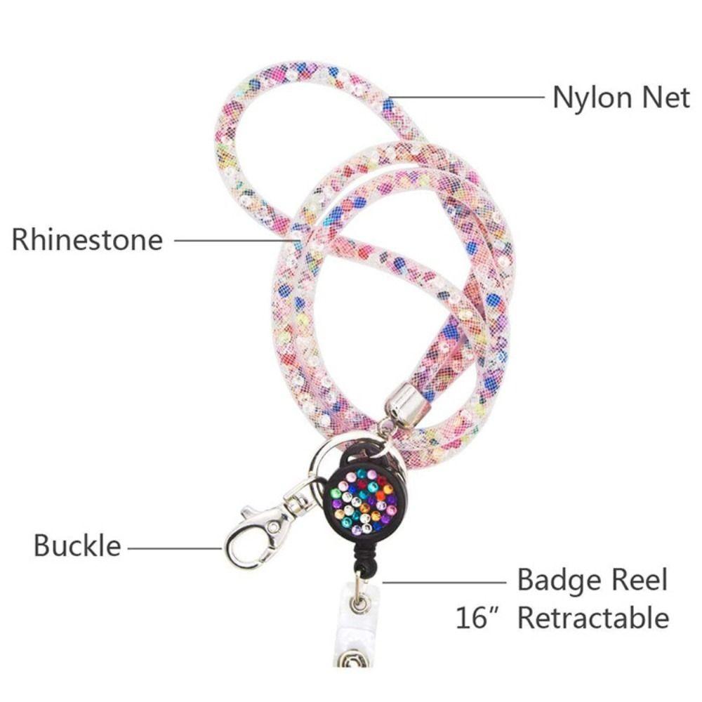 Girl Women Multi Color For Keys Id Card Phone Strap Keyring Retractable Lanyard Lanyard