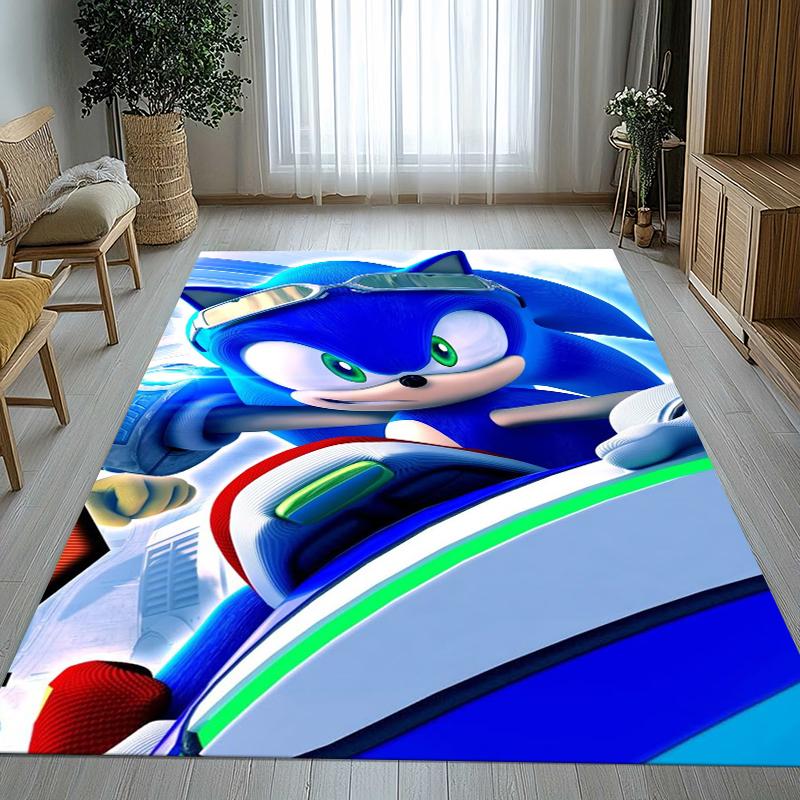 Ретро S-Sonic Мультяшные Игры Гостиная Нескользящий Ковер Мягкий Ковер для Спальни Детской Игровой Комнаты Дивана, Домашний Декор Придверный Коврик Подарок