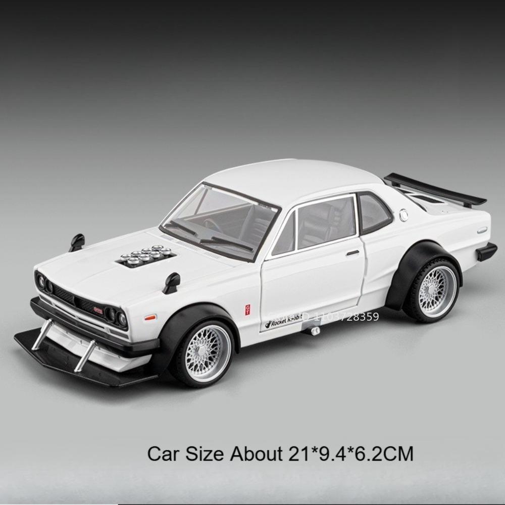 1:22 Scale GTR V8 993 Supercar Model Toys Alloy Diecast Front Wheel Steering Doors Opened Sound Light Pull Back Birthday Gifts