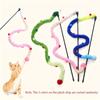 Interactive Cat Teaser Toy-Soft Plush Strip With Teasing Stick For Kitten Play-Pet Supplies For Fun And Exercise