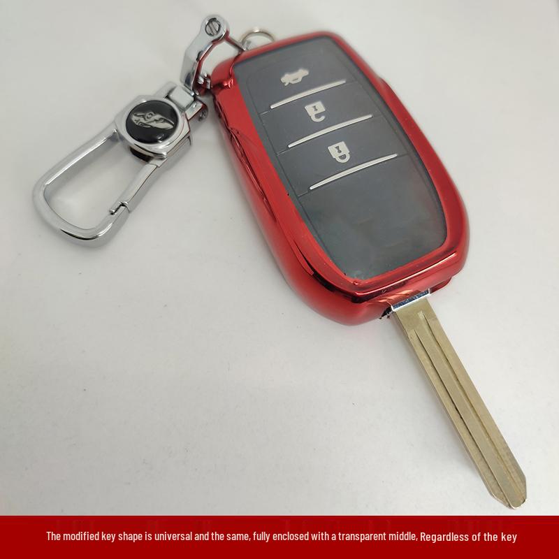 Совместимый складной чехол для ключа для Toyota Vios, Yaris, Camry и Corolla с пряжкой для сумки для ключей вторичного рынка.