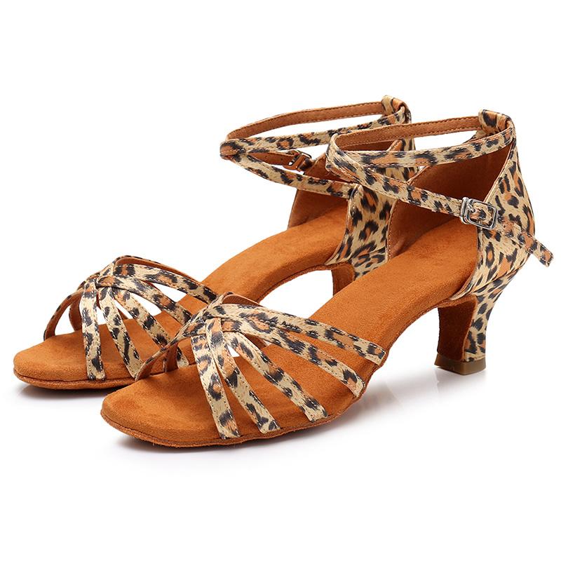 Женская обувь для латинских танцев, обувь для бальных танцев, туфли на среднем каблуке, размер 5 см, размер 34-41