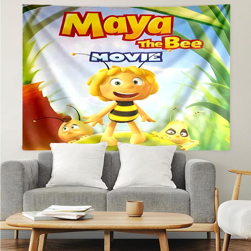 Maya the Bee Tapestry for Bedroom Aesthetic Classroom Tapestries Wall Hanging for Living Room Dorm Office,Ideal Creative Gift