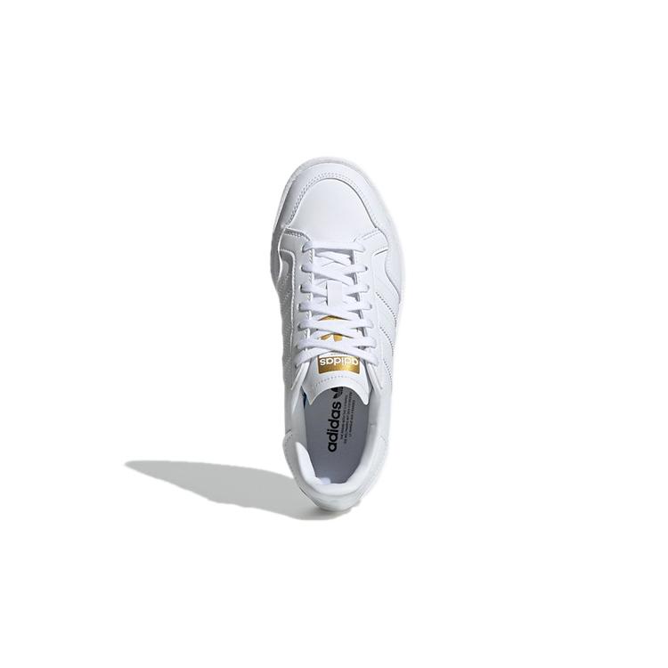adidas Originals Team Court J Износостойкие Износостойкие Низкие Детские Кеды для Скейтбординга Белый Подростки EF6809
