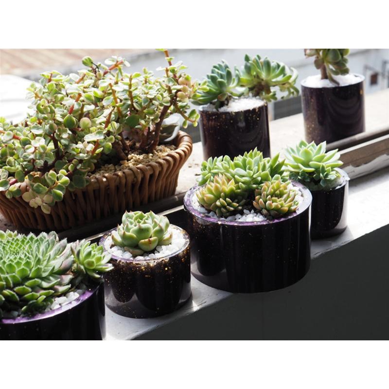 Суккуленты Кашпо Смола Форма Горшок для растений Кристальная форма Коробка для хранения ювелирных изделий Чашка Силиконовая форма Ваза Цветочный горшок Литьевая форма