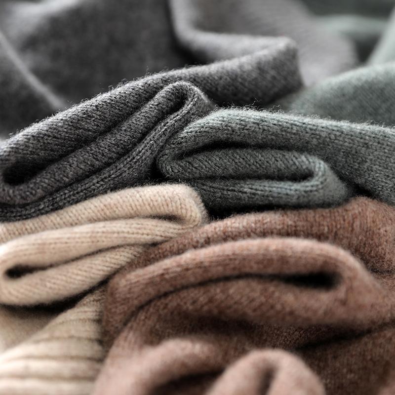 Men's Half Turtleneck Thickened Cashmere Sweater Qinghe Cashmere 30% Cashmere 70% Wool Men's Autumn and Winter Cashmere Soft and Warm