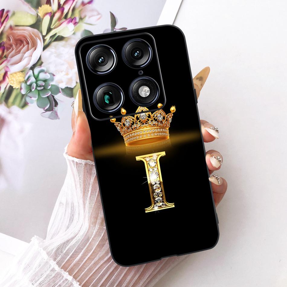 Чехол для телефона Motorola Signature 2026 с буквой Crown Для Motorola Signature XT2603-2 Черный Силиконовый Мягкие Чехлы Бамперы