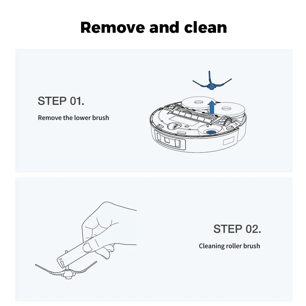 Side Brushes Part for Ecovacs Deebot T8/T9/N8/X1/T10/T20/X1 Omni/X1 Turbo/T10 Omni/T10 Turbo/T20 Omni/T9+/N8+/N8 Pro/N8 Plus Robot Vacuum Part