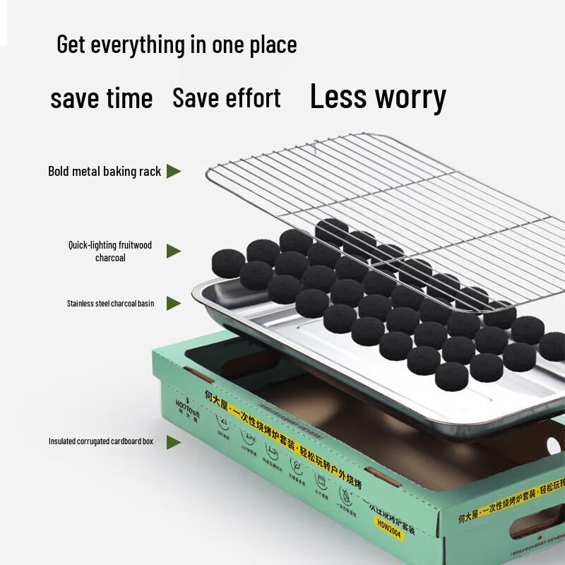 Hedayu Disposable BBQ Grill Set