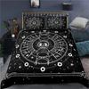 Hamsa Hand Bedding Set Boho Mandala Duvet Cover Set Black Gold Bohemia Bed Set Fatima Hand Bed Linen Lucky Hand Quilt Cover
