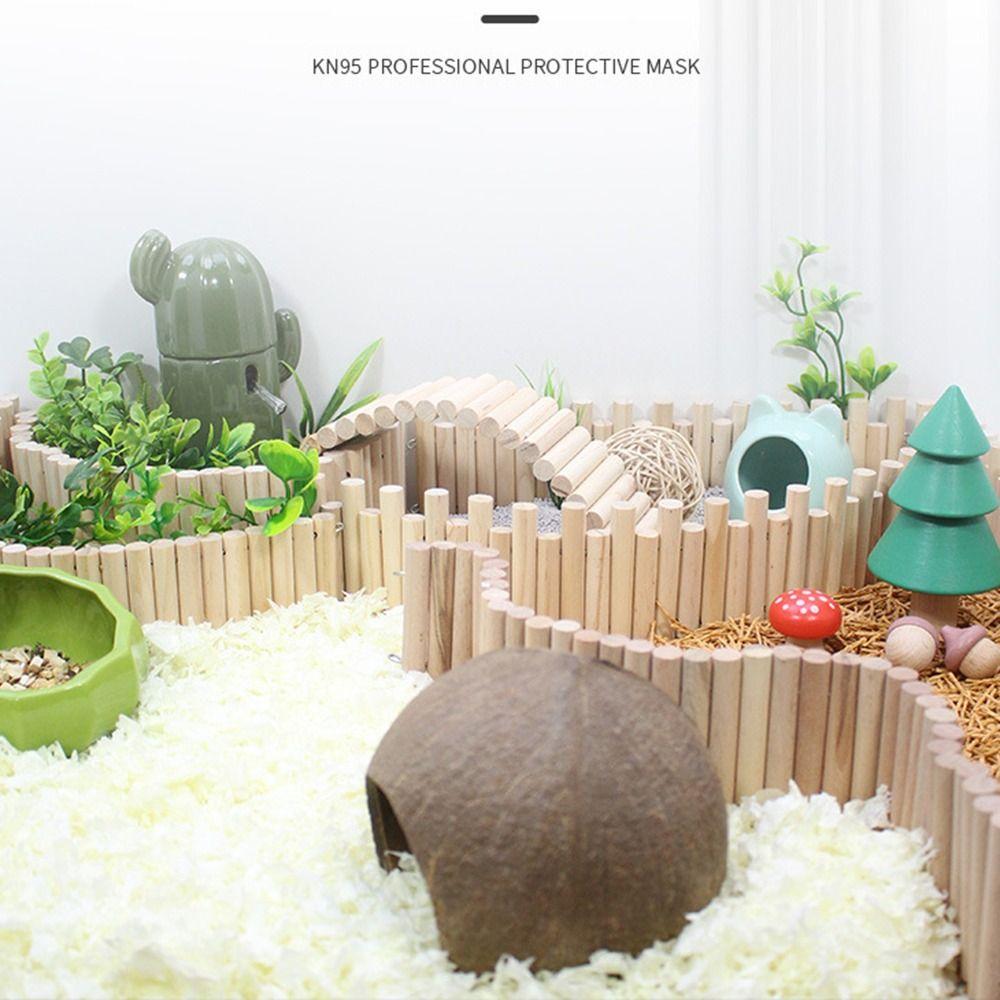 Multifunctional Hamster Suspension Bridge Wooden Hamster Habitat Toy Gerbil
