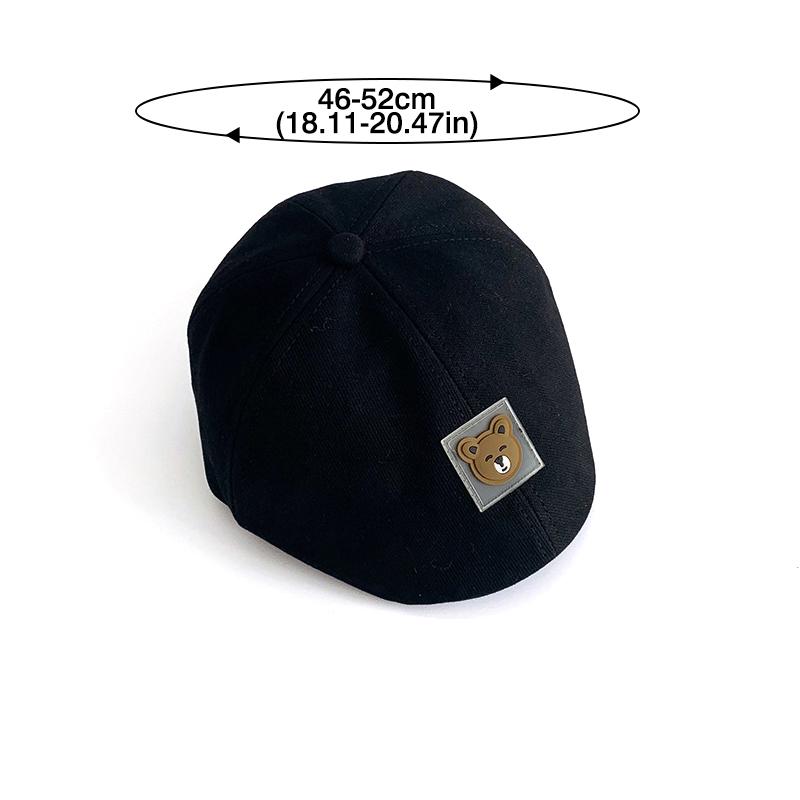 Мультяшный медведь для мальчика и девочки, берет, кепка, симпатичная, дышащая, мягкая, хлопковая, детская, кепка, повседневная, для путешествий, для малышей, для газетчиков, береты