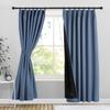 NICETOWN Complete Blackout Blackout Thick Fabric with Blackout 100cm Wide X 200cm Sky Set of Heat Sound Promotes Restful Energy Room Entryway Drapes
