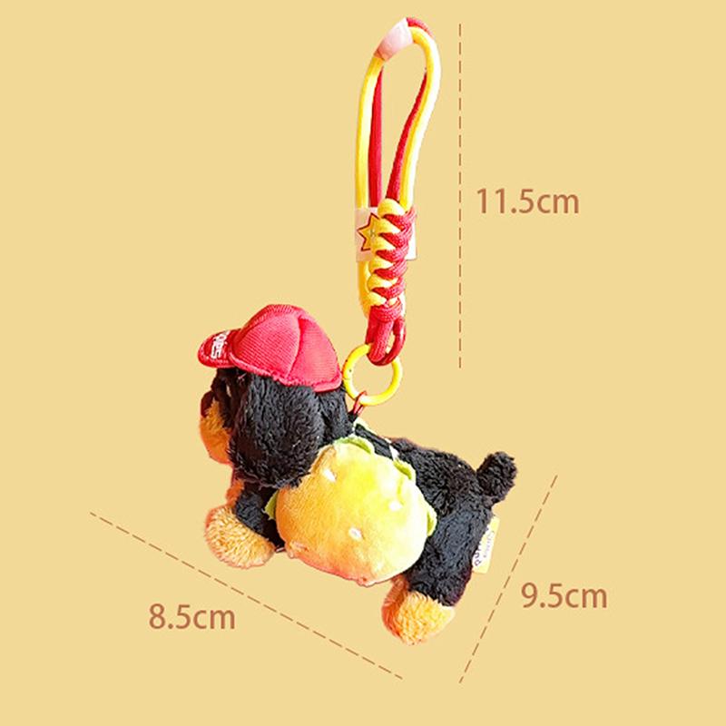 Плюшевая подвеска в виде собаки-сосиски, камера, гамбургер, декоративная кукла, брелок, кукла, ручная игрушка, подарок