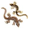Women Pin Bag Clothes Label Retro Lizard Gecko Brooch Animal Brooch Rhinestone