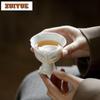 2pc/lot Japanese Hand Drawn Lily High Footed Teacup Ancient Flower Mouth Tea Bowl Cup For Tea Personal Cup Chazhan Tea Mug 75ml
