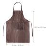 2Pcs Striped Cooking Aprons Oil Proof Kitchen Apron with Pockets Cotton Apron for Men Women Chef Kitchen Supplies