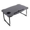 Bed Folding Table Portable Cute Breakfast Tray Lap Standing Notebook Desk for Home Dormitory Black