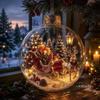 Clear Round Shape Christmas Ornament Warm Light Holiday Tree Pendant  Holiday Home Decor