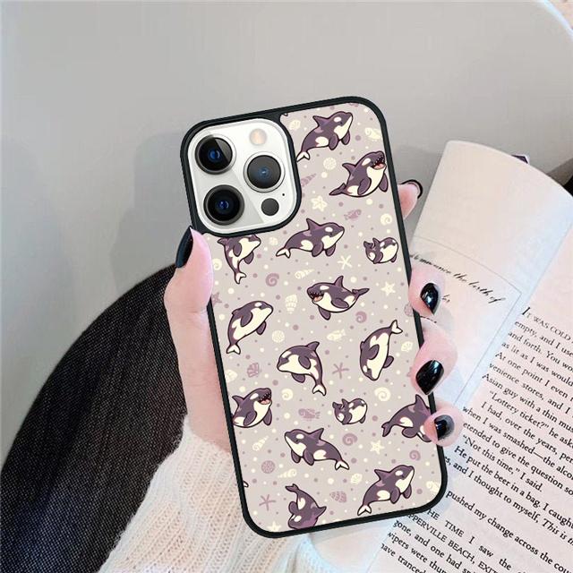 Чехол для телефона с изображением косаток Накладка на заднюю панель для iPhone 17 Air 16 15 14 Plus 11 Pro Max 13 Pro Max 12 Max Coque