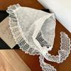 Multipurpose Lace Head Scarf Embroidered Floral Pattern Neck Scarf Lace Kerchief  Beach Wear