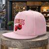 pc Cherry Print Baseball Cap Adjustable Duckbill Hat with Cherry Lightweight Flat Brim Suitable for Golf Travel Mardi Gras