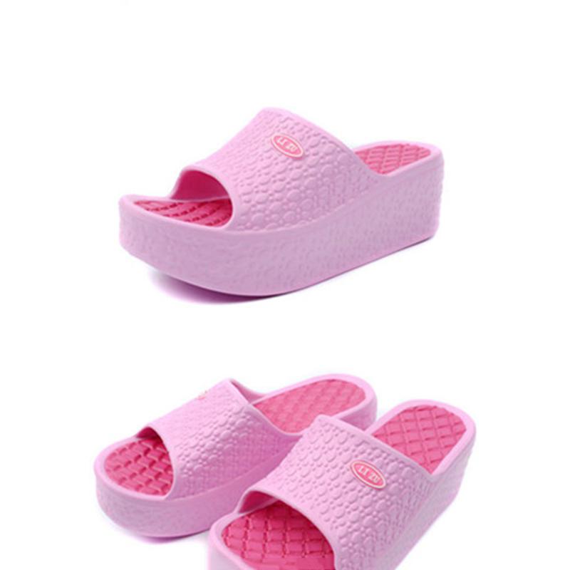 Женские односложные тапочки на танкетке с толстой подошвой, богемные домашние тапочки из пенопласта для ванной комнаты, сверхлегкие и удобные