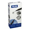 Pack of 10 Milan Fine Tip Permanent Black Markers